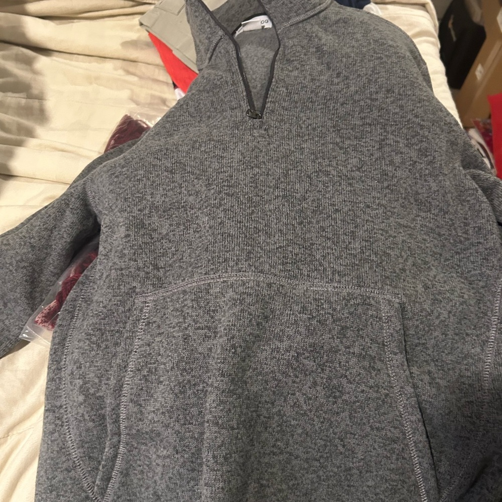 Cozy Gray 1/2 Zip Pullover
